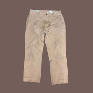 Orvis Waxed Cotton Chinos | Khaki Fieldwear | Size 34 | Vintage